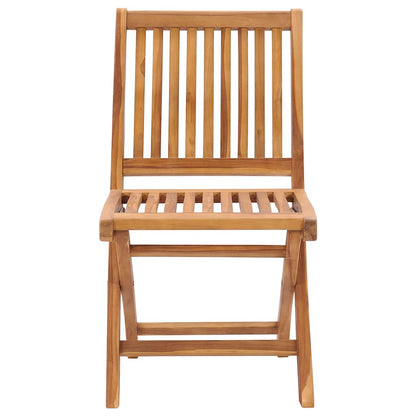 Sedie da Giardino Pieghevoli con Cuscini 4 pz Massello di Teak | homemem39