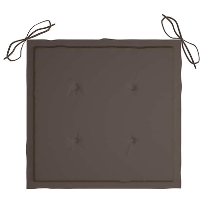 Sedie da Giardino Pieghevoli con Cuscini 4 pz Massello di Teak