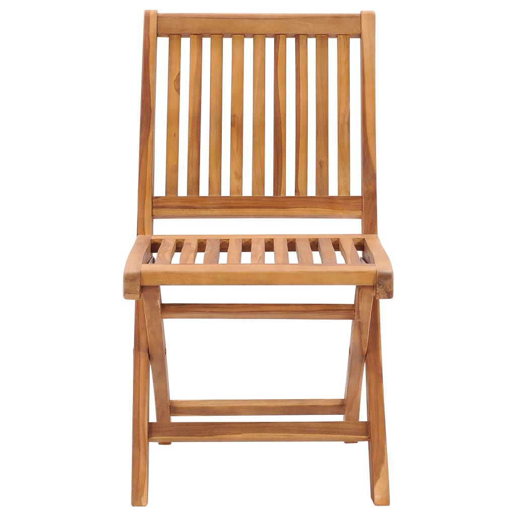 Sedie da Giardino Pieghevoli con Cuscini 4 pz Massello di Teak | homemem39