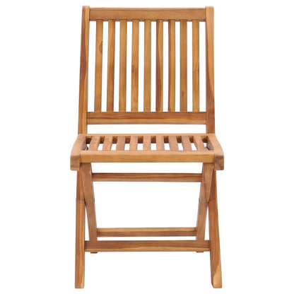 Sedie da Giardino Pieghevoli con Cuscini 4 pz Massello di Teak | homemem39