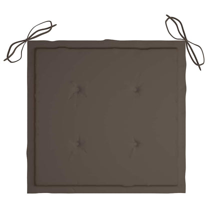 Sedie da Giardino Pieghevoli con Cuscini 6 pz Massello di Teak