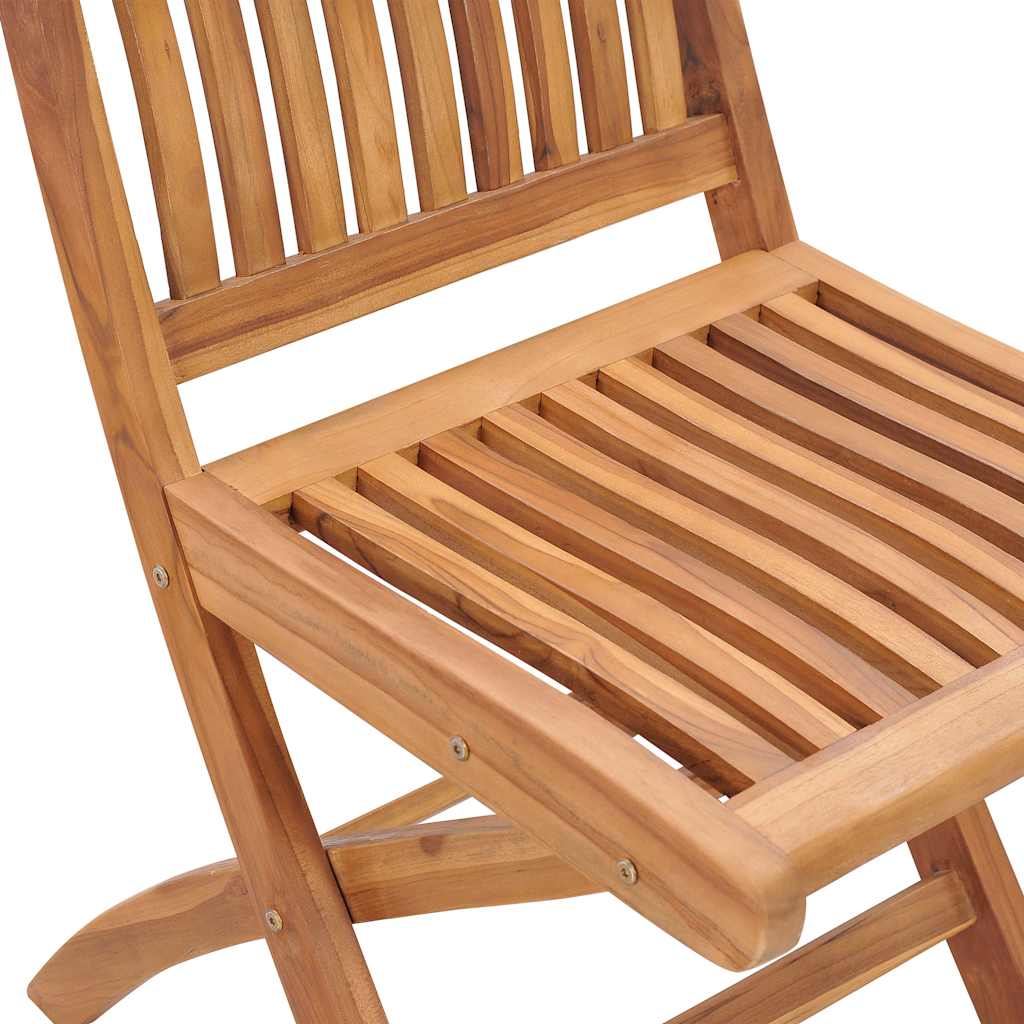 Sedie Pieghevoli con Cuscini 6 pz Massello di Teak
