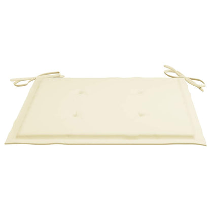 Sedie da Giardino con Cuscini Crema 8 pz Legno Massello di Teak
