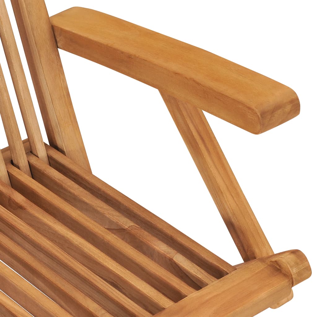 Sedie Giardino con Cuscini Bianco Crema 8pz Legno Massello Teak - homemem39