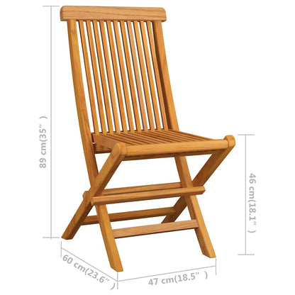 Sedie Pieghevoli con Cuscini Rosso Vino 8 pz Massello di Teak