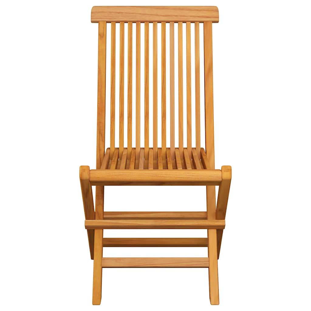Sedie Pieghevoli con Cuscini Rosso Vino 8 pz Massello di Teak