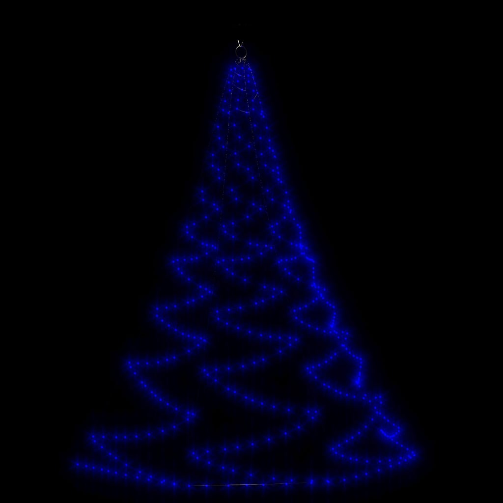 Albero da Parete con Gancio Metallico 260 LED Blu 3 m | homemem39