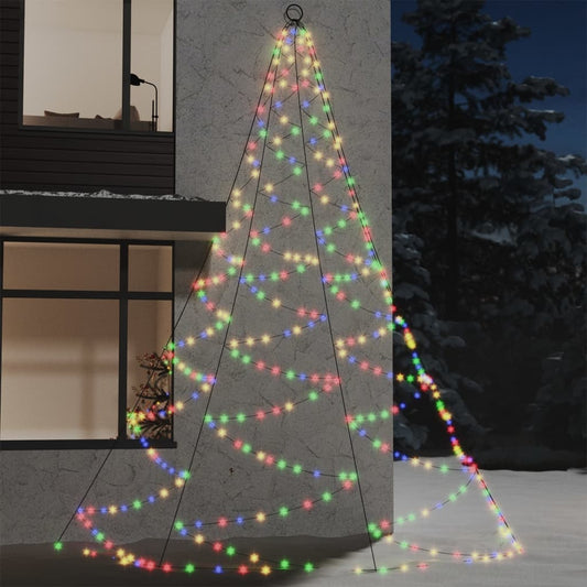 Albero da Parete con Gancio Metallico 720 LED Multicolore 5 m - homemem39