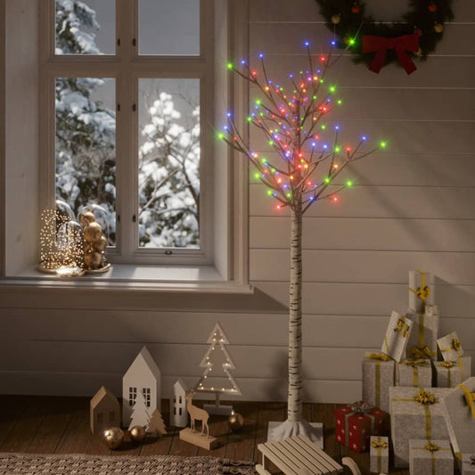 Albero Natale 140 LED 1,5 m Salice Colorato Interno Esterno - homemem39