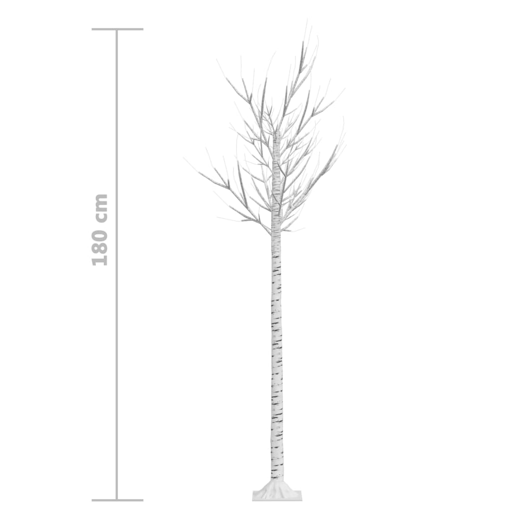 Albero Natale 180 LED 1,8 m Salice Bianco Caldo Interno Esterno - homemem39
