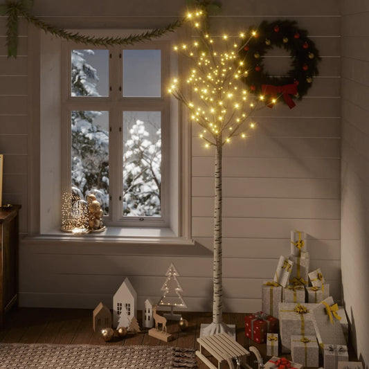 Albero Natale 180 LED 1,8 m Salice Bianco Caldo Interno Esterno - homemem39