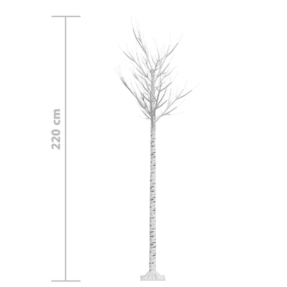 Albero Natale 200 LED 2,2 m Salice Blu Interno Esterno