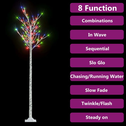 Albero Natale 200 LED 2,2 m Salice Colorato Interno Esterno - homemem39