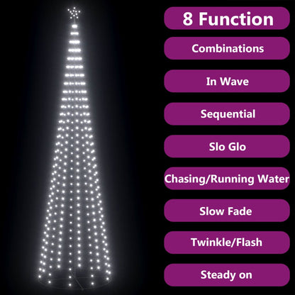 Albero di Natale a Cono con 752 LED Bianco Caldo 160x500 cm