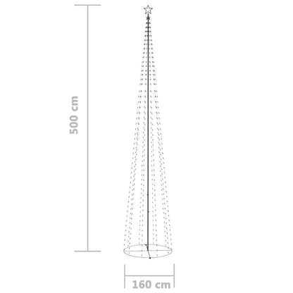 Albero di Natale a Cono con 752 LED Blu 160x500 cm - homemem39