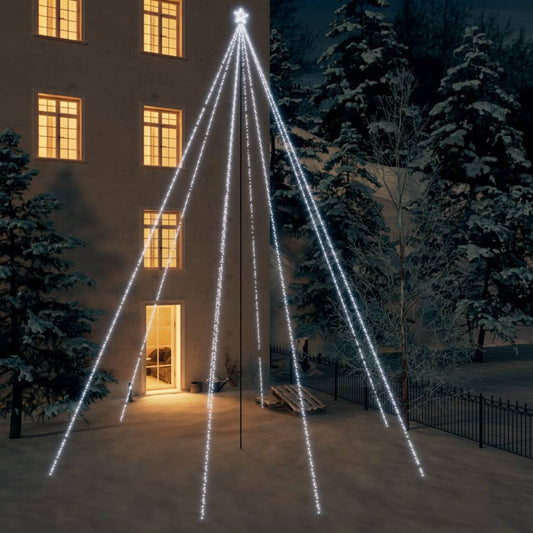 Luci Albero di Natale Interni Esterni 1300LED Bianco Freddo 8 m - homemem39