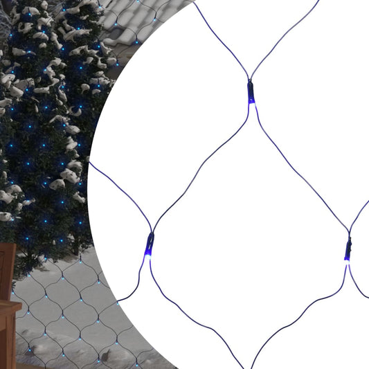 Luci di Natale Rete Blu 4x4m 544 LED Interni Esterni - homemem39
