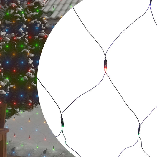 Luci di Natale Rete Colorate 4x4m 544 LED Interni Esterni - homemem39