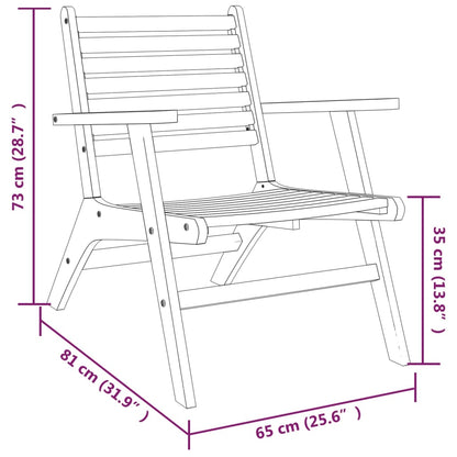 Set da Bistrot 3 pz in Legno Massello di Acacia