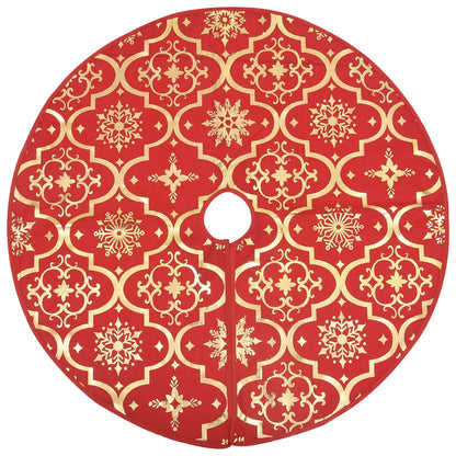 Gonna Albero Natale Raffinata con Calza Rosso Tessuto 90 cm | homemem39