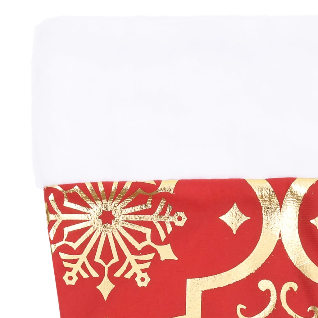 Gonna Albero Natale Raffinata con Calza Rosso Tessuto 90 cm | homemem39