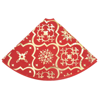 Gonna Albero Natale Raffinata con Calza Rosso Tessuto 90 cm | homemem39