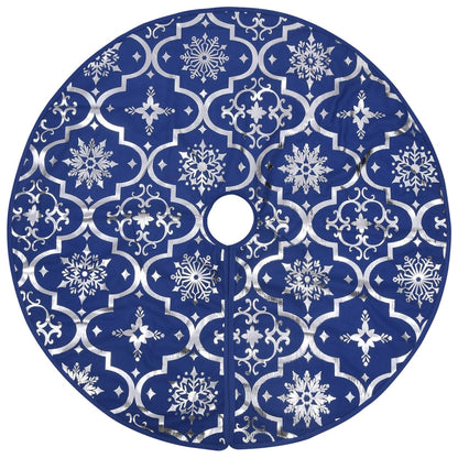 Gonna Albero Natale Raffinata con Calza Blu in Tessuto 90 cm - homemem39