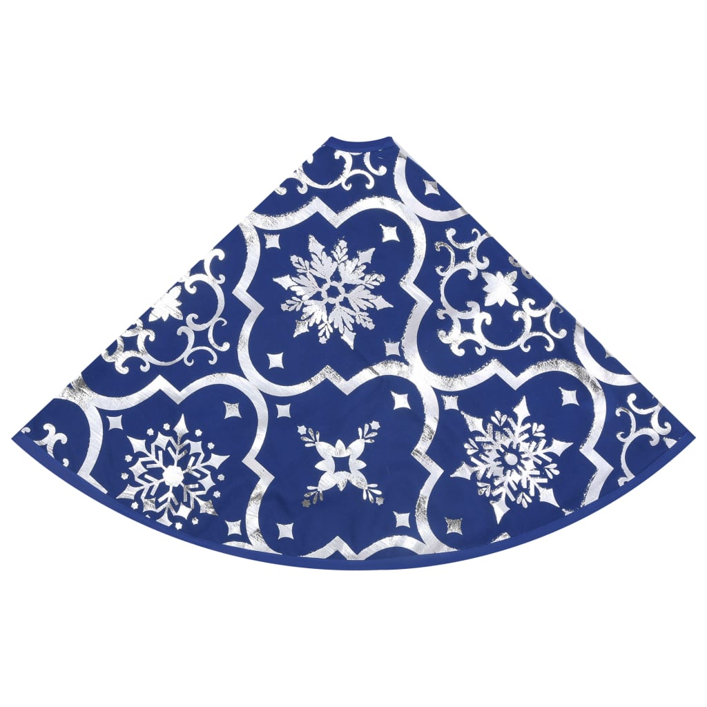 Gonna Albero Natale Raffinata con Calza Blu in Tessuto 90 cm - homemem39