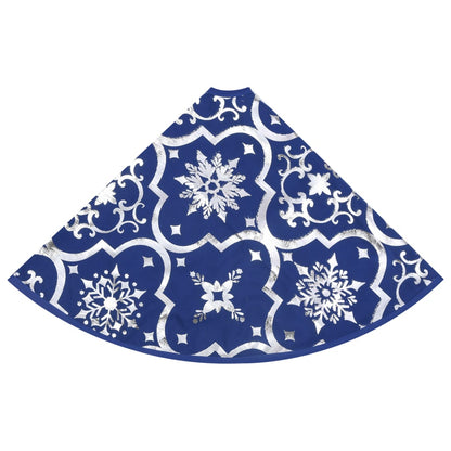 Gonna Albero Natale Raffinata con Calza Blu in Tessuto 90 cm - homemem39