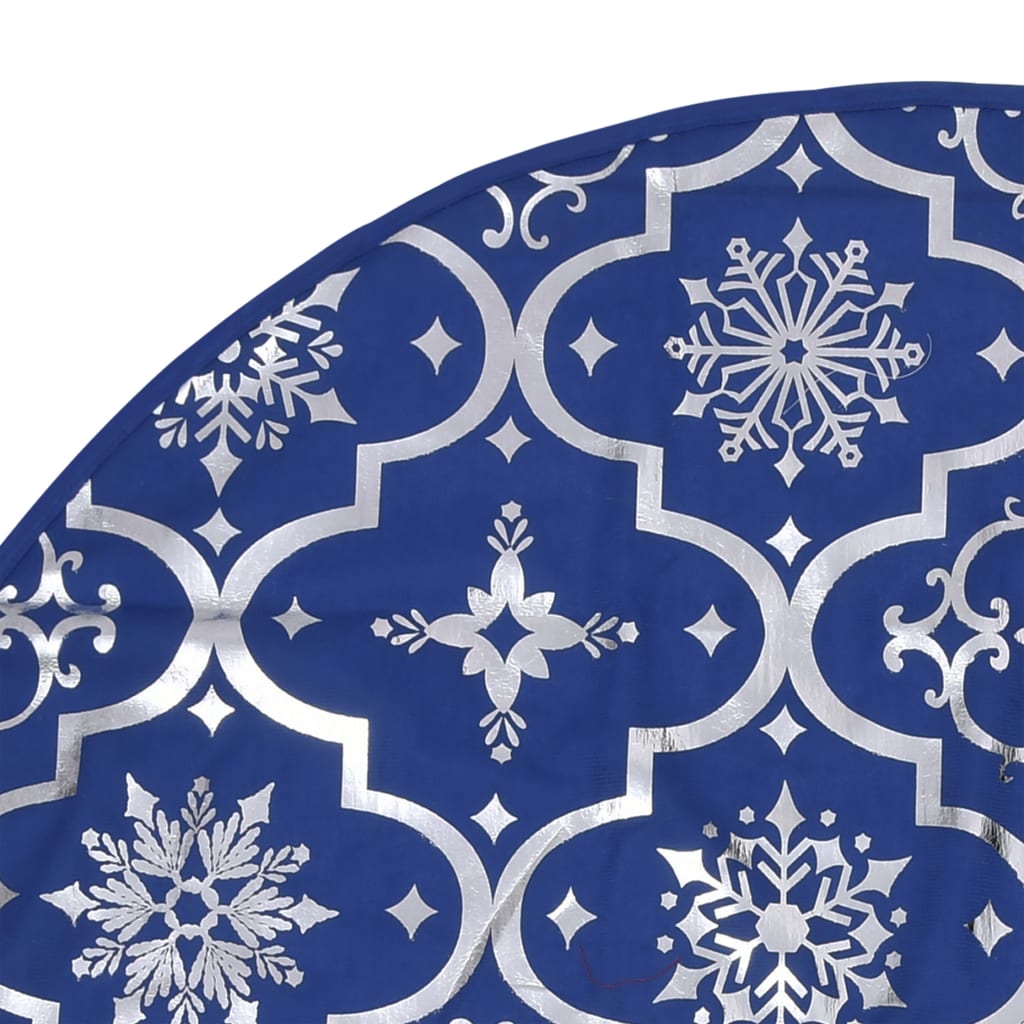Gonna Albero Natale Raffinata con Calza Blu in Tessuto 90 cm - homemem39