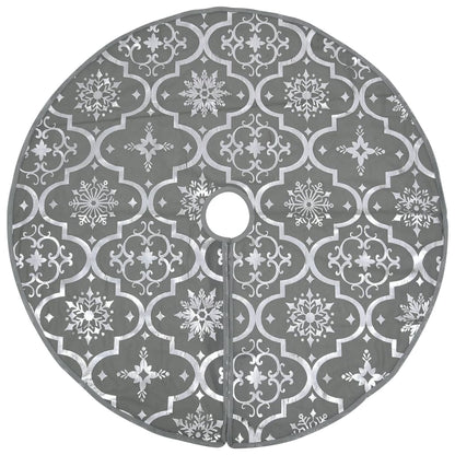 Gonna Albero Natale Raffinata con Calza Grigia Tessuto 122 cm - homemem39