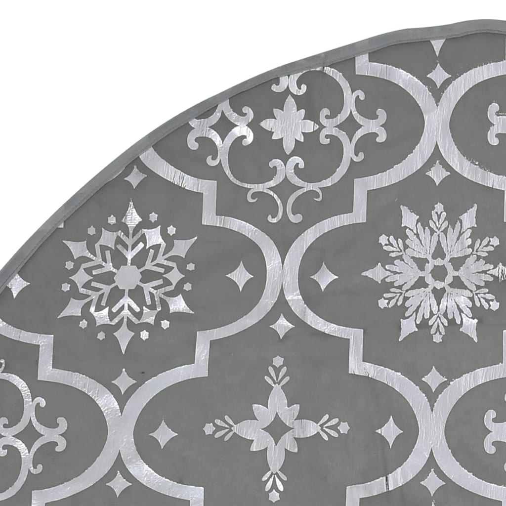 Gonna Albero Natale Raffinata con Calza Grigia Tessuto 122 cm - homemem39
