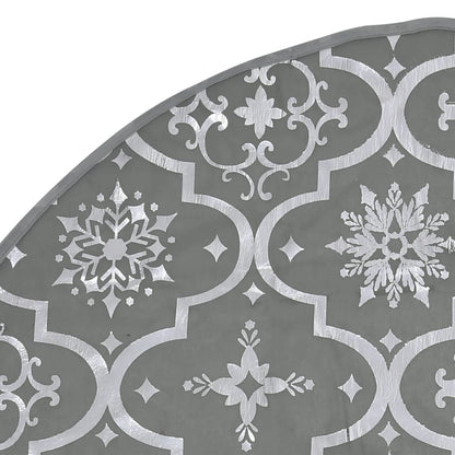 Gonna Albero Natale Raffinata con Calza Grigia Tessuto 122 cm - homemem39
