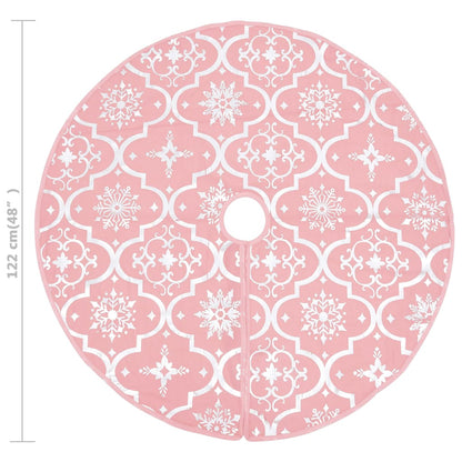 Gonna Albero Natale Raffinata con Calza Rosa Tessuto 122 cm - homemem39