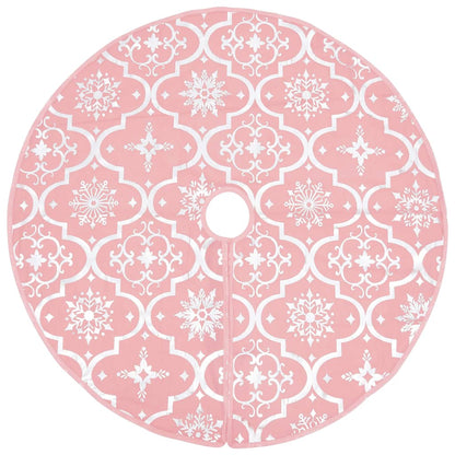 Gonna Albero Natale Raffinata con Calza Rosa Tessuto 150 cm - homemem39