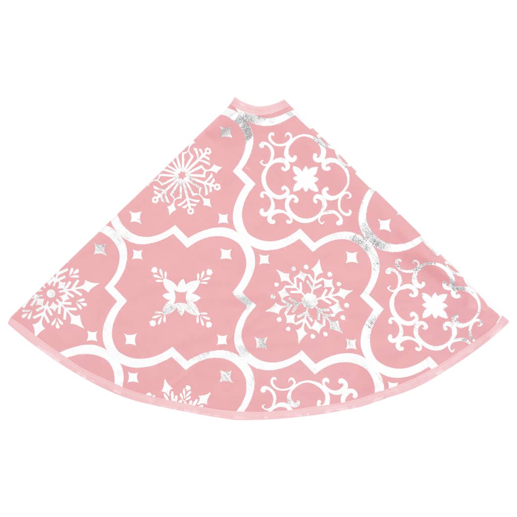 Gonna Albero Natale Raffinata con Calza Rosa Tessuto 150 cm - homemem39