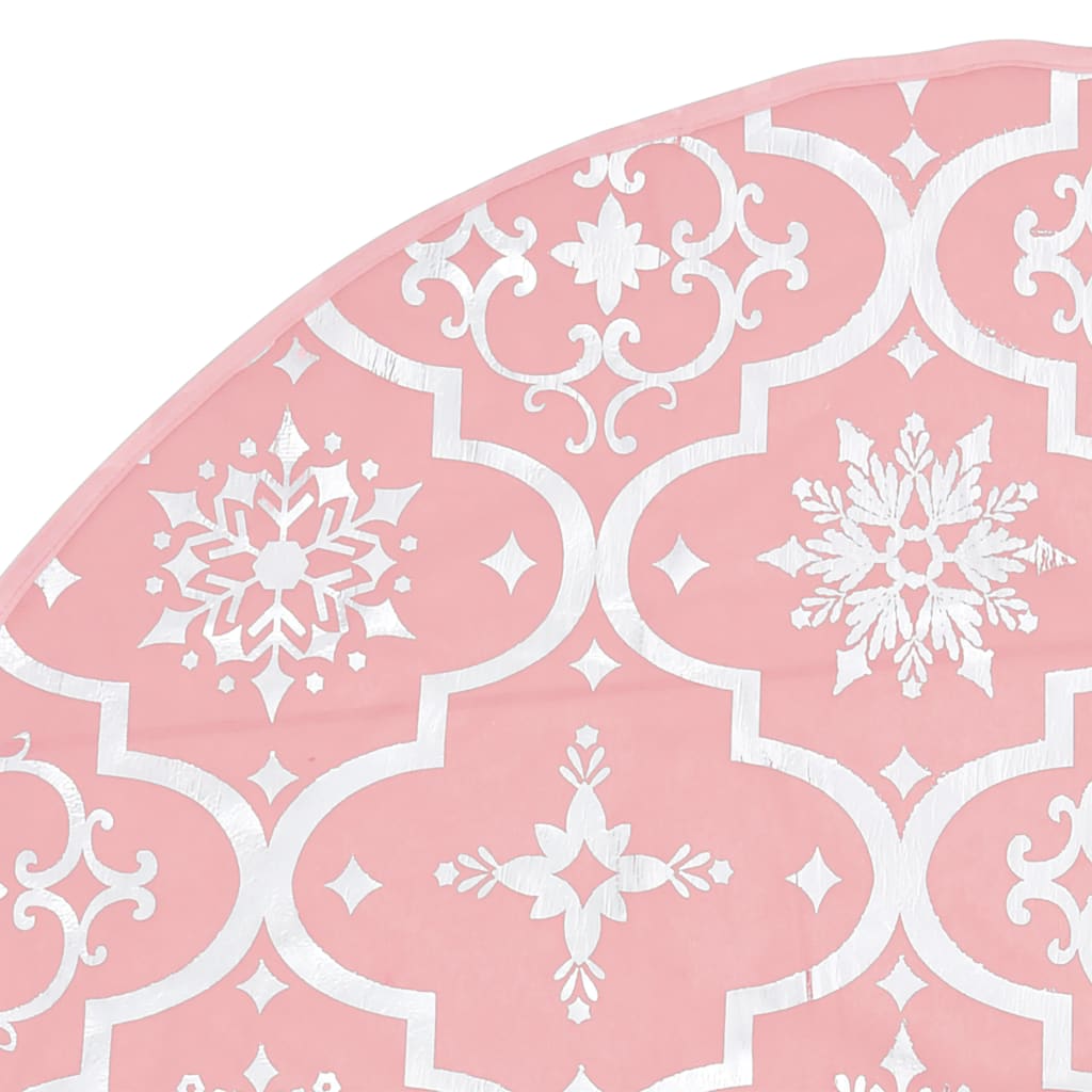 Gonna Albero Natale Raffinata con Calza Rosa Tessuto 150 cm - homemem39