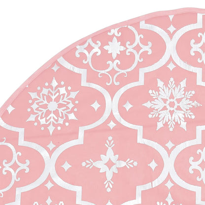 Gonna Albero Natale Raffinata con Calza Rosa Tessuto 150 cm - homemem39