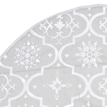 Gonna Albero Natale Raffinata con Calza Bianca Tessuto 122 cm | homemem39