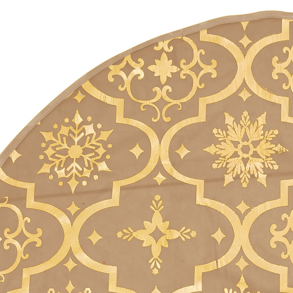 Gonna Albero Natale Raffinata con Calza Giallo Tessuto 122 cm - homemem39