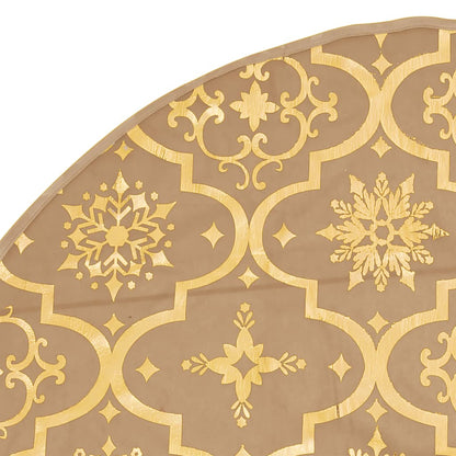 Gonna Albero Natale Raffinata con Calza Giallo Tessuto 122 cm - homemem39