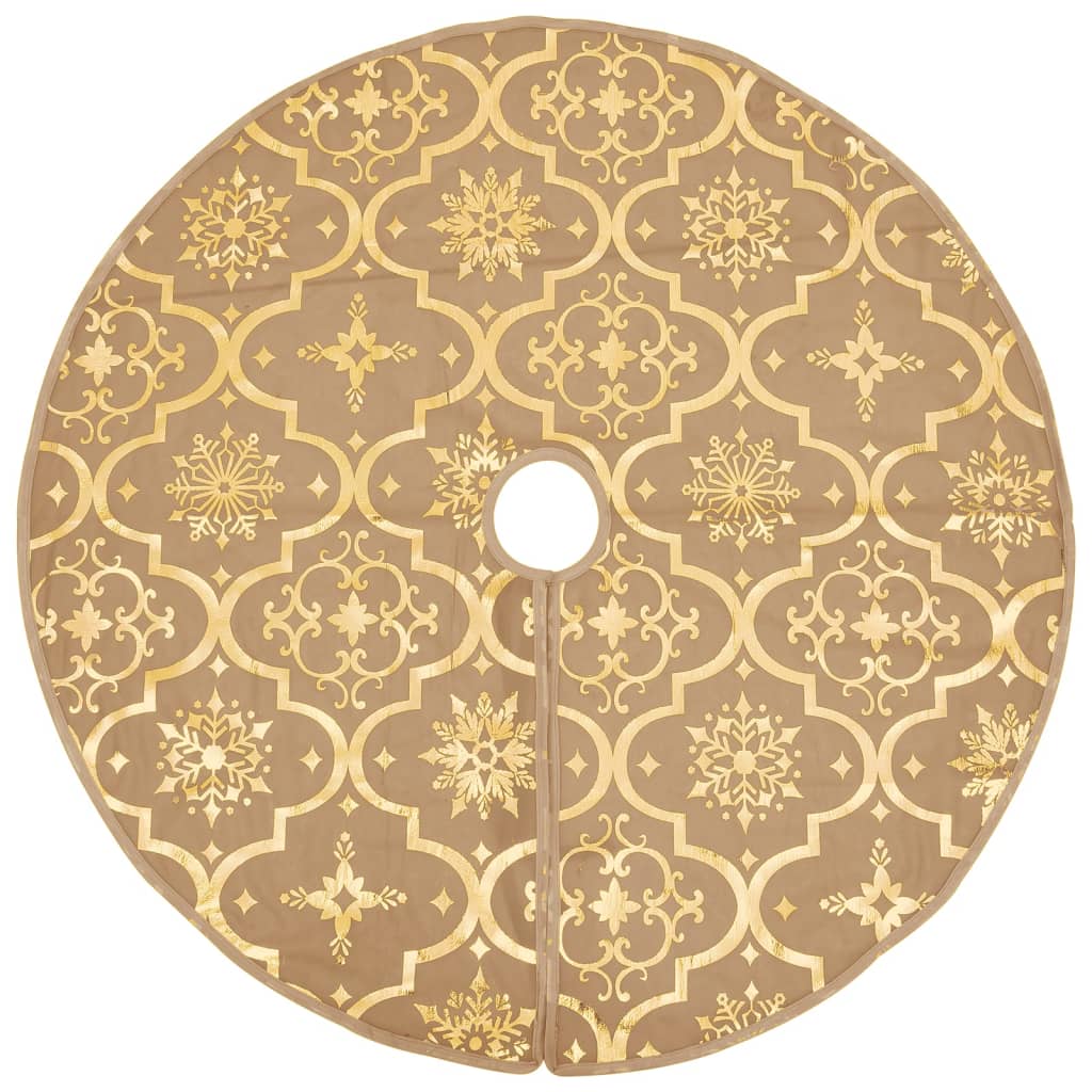 Gonna Albero Natale Raffinata con Calza Giallo Tessuto 150 cm - homemem39
