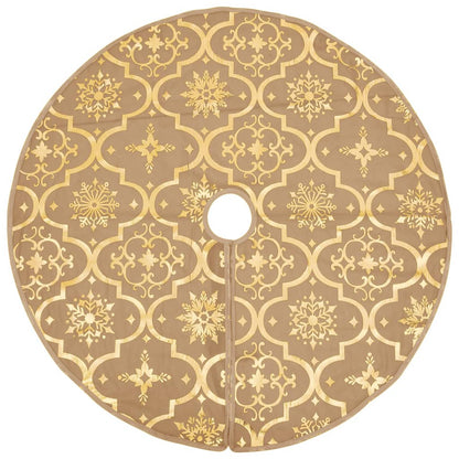 Gonna Albero Natale Raffinata con Calza Giallo Tessuto 150 cm - homemem39