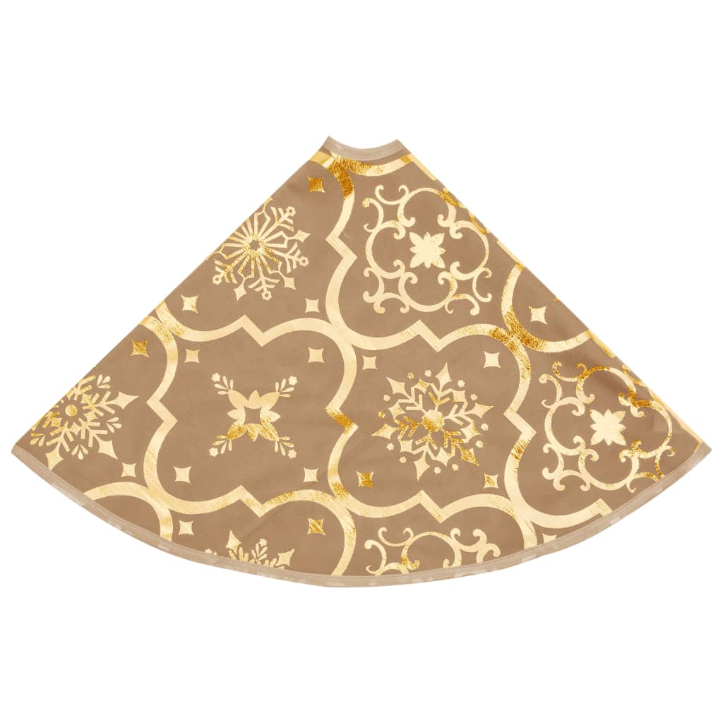 Gonna Albero Natale Raffinata con Calza Giallo Tessuto 150 cm - homemem39