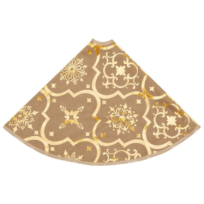 Gonna Albero Natale Raffinata con Calza Giallo Tessuto 150 cm - homemem39