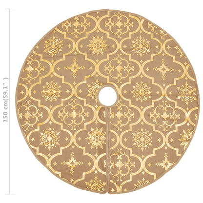 Gonna Albero Natale Raffinata con Calza Giallo Tessuto 150 cm - homemem39