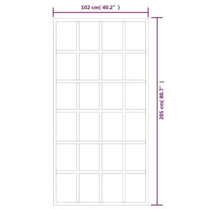 Porta Scorrevole in Vetro ESG e Alluminio 102x205 cm Nera - homemem39
