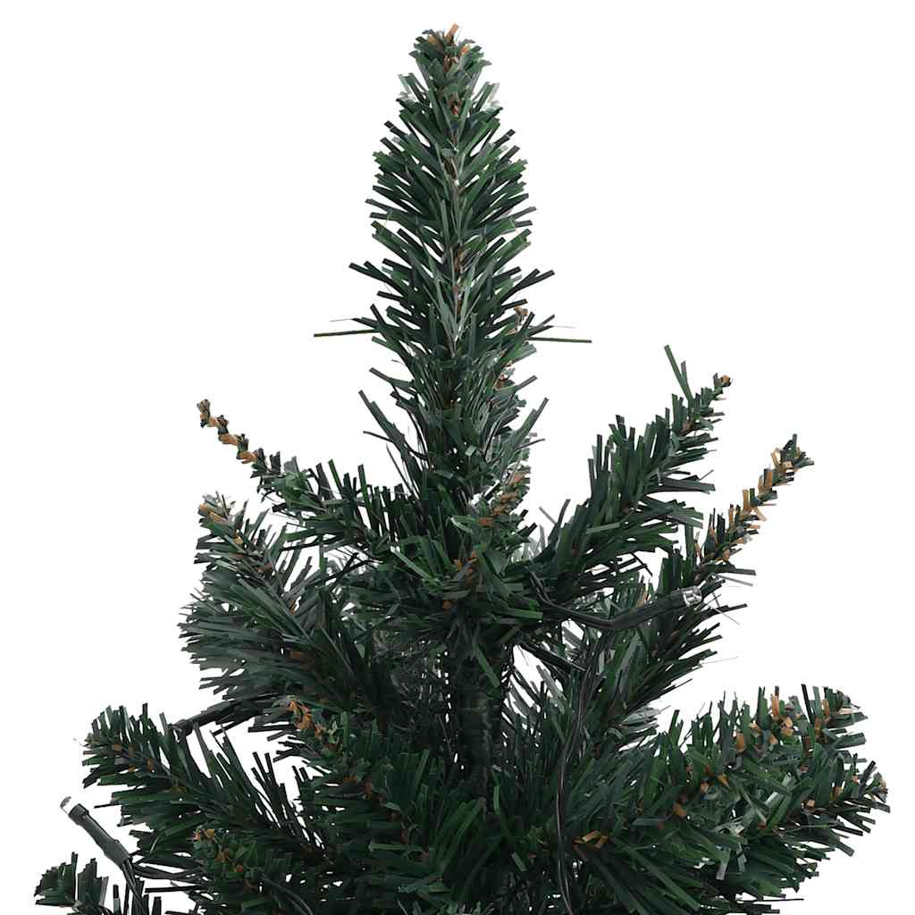 Albero di Natale Preilluminato con Supporto Verde 90 cm in PVC