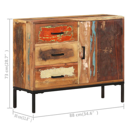 Credenza 88x30x73 cm in Legno Massello di Recupero - homemem39
