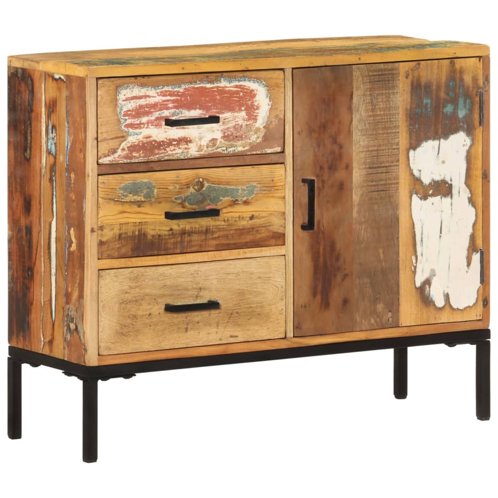 Credenza 88x30x73 cm in Legno Massello di Recupero - homemem39